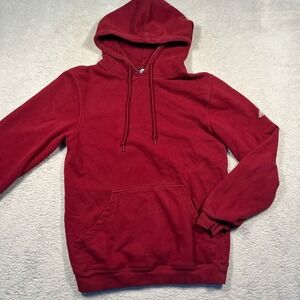 Vintage Y2K Adidas Hoodie Pullover Sweatshirt Casual Activewear Red S size Small